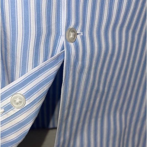 John Varvatos trim fit long sleeve stripe shirt. Size 16  34/35 GUC - Picture 8 of 10